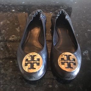 Tory Burch Black & Gold flats